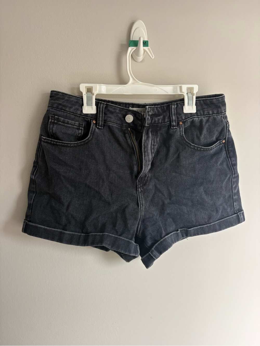 Pacsun High-Rise Denim Shorts in Black